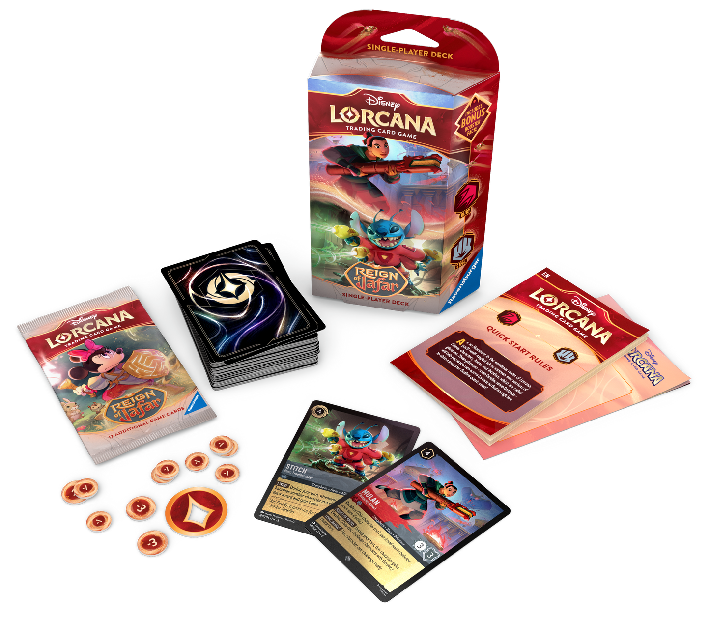Disney's Lorcana: Reign of Jafar Starter Deck Ruby and Steel